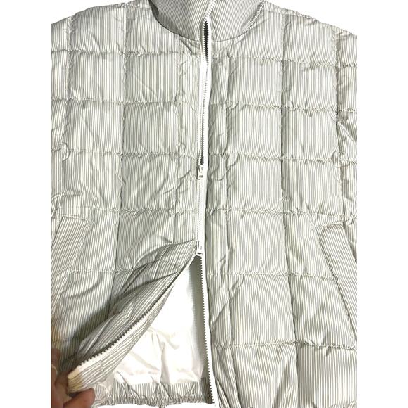 Urban Outfitters UO Quilted Puffer Jacket Men’s Unisex White Stripes Size Small - Picture 9 of 16
